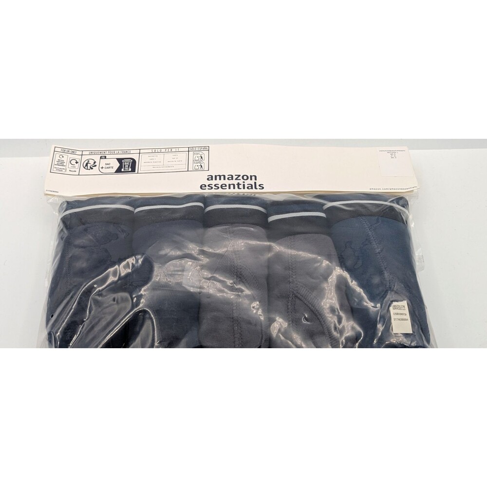 Amazon Essentials Mens Cotton Tag-Free Breathable Briefs Underwear Size L